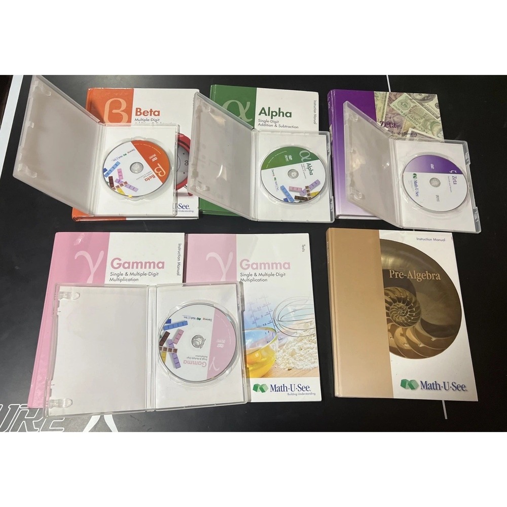 Lot of 10 Math U See Instruction Manual Books & DVDs Gamma/Beta/Delta & More - Picture 2 of 16